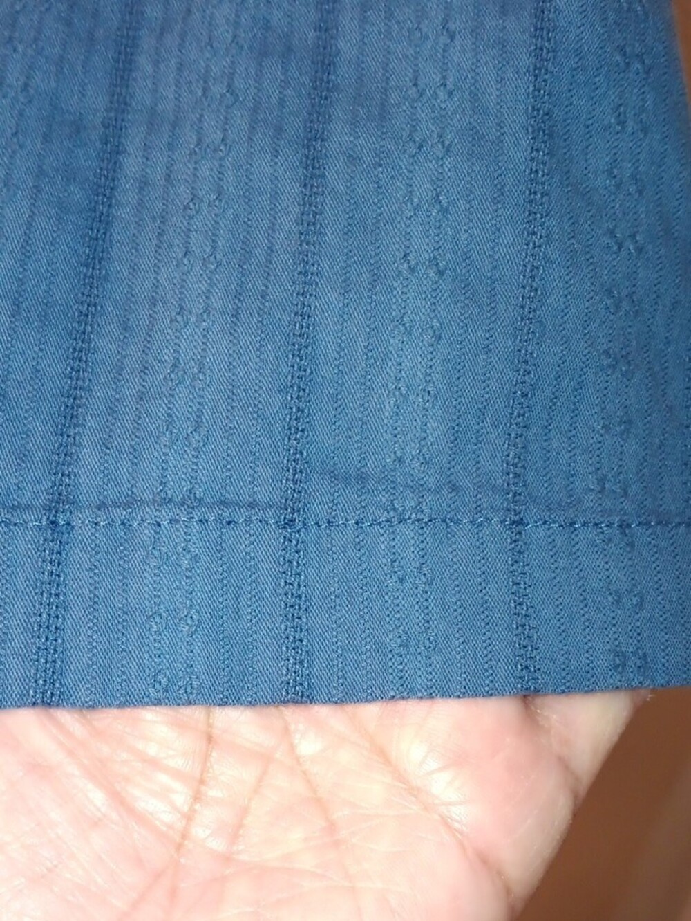 Old Navy Navy Button-Front Embroidered Shoulder Top - Picture 5 of 8